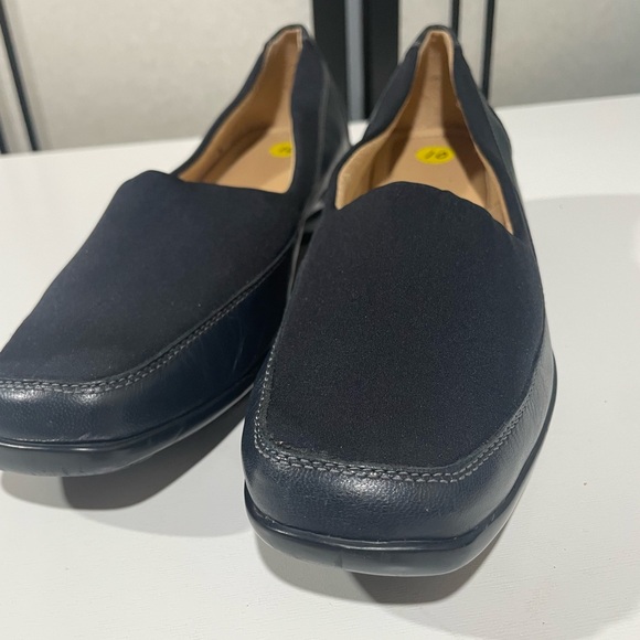 Naturalizer Justify Black Flats Leather Fabric Slip-On Shoes Women 10M - Picture 7 of 8